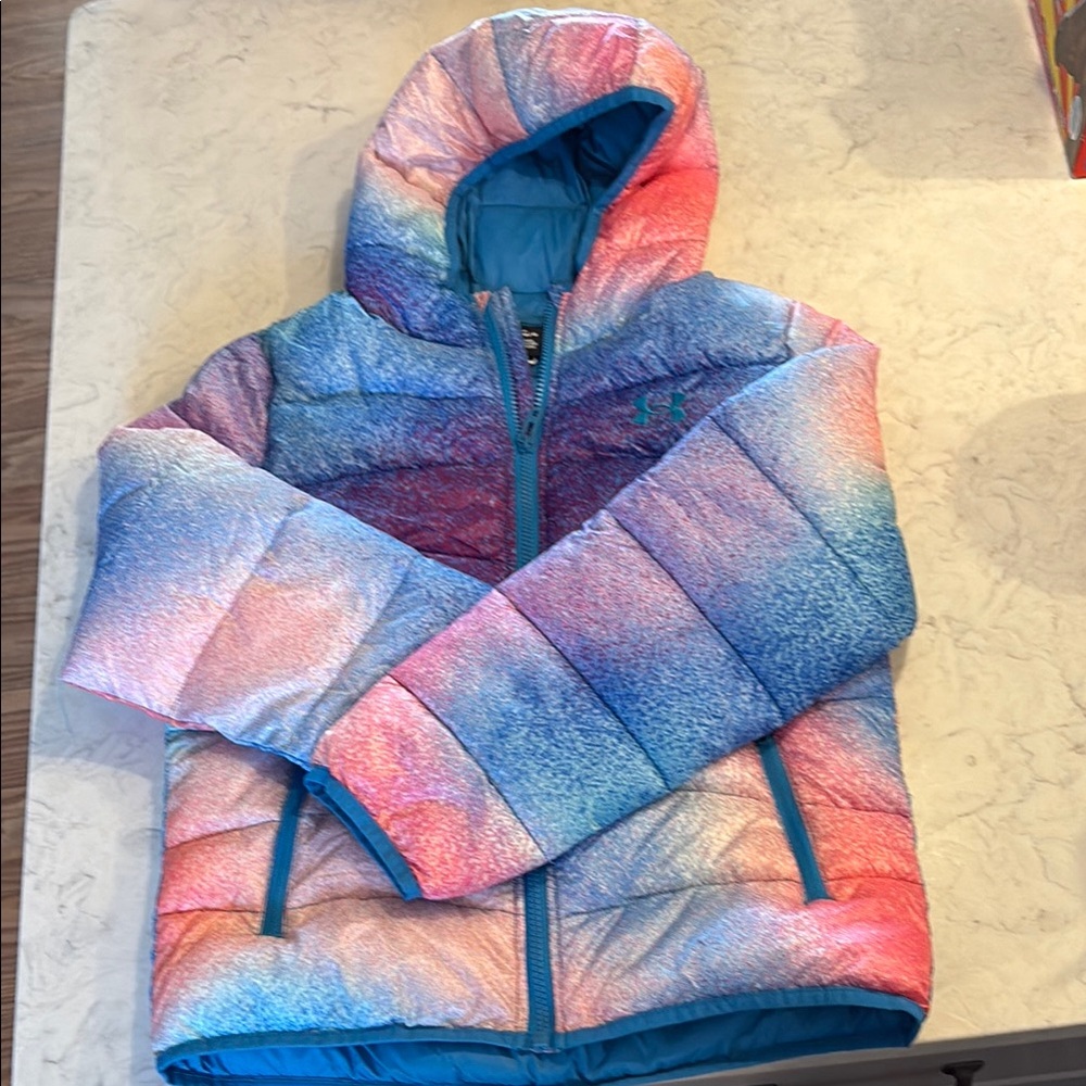 Girls Under Armour Colorful Hooded Puffer Jacket